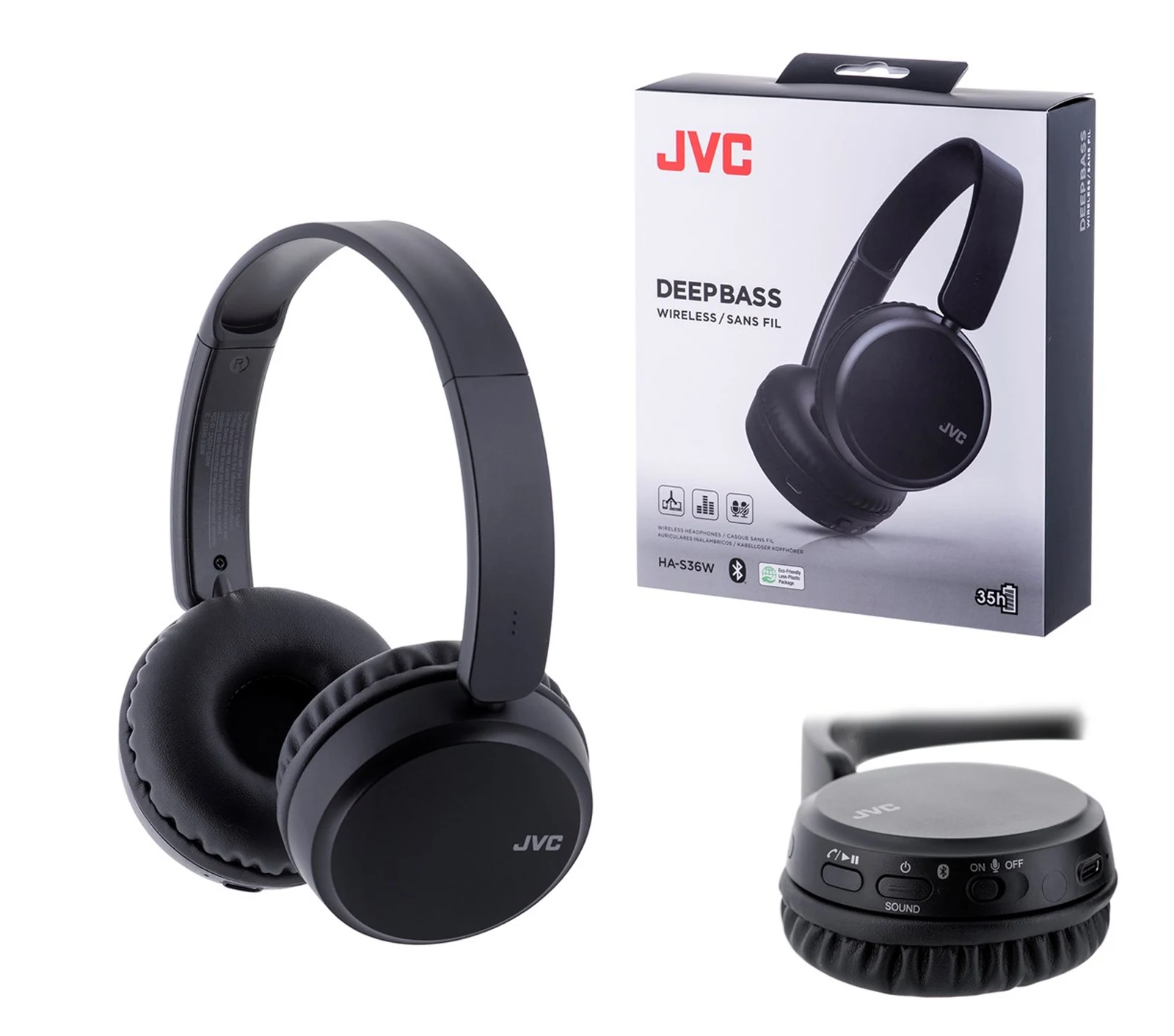 Słuchawki JVC HAS-36WBU BT BLACK — zdjęcie 1 z 8