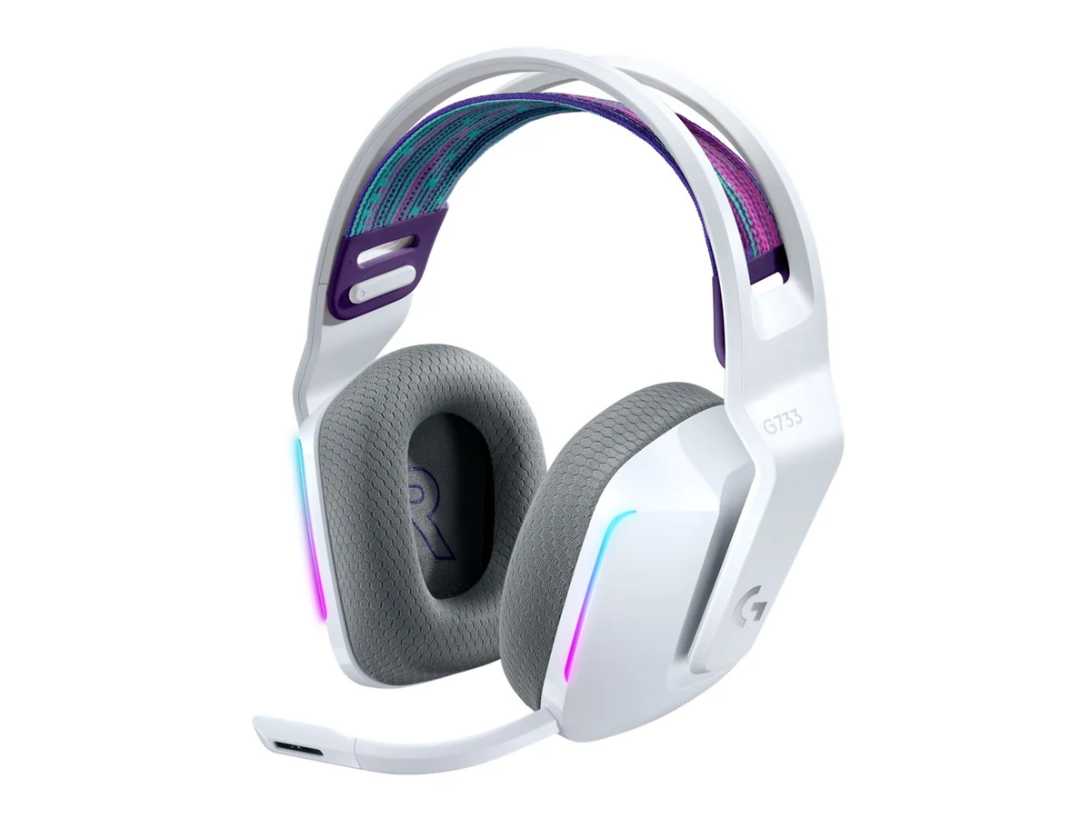 Słuchawki bezprzewodowe Logitech G733 Lightspeed, białe