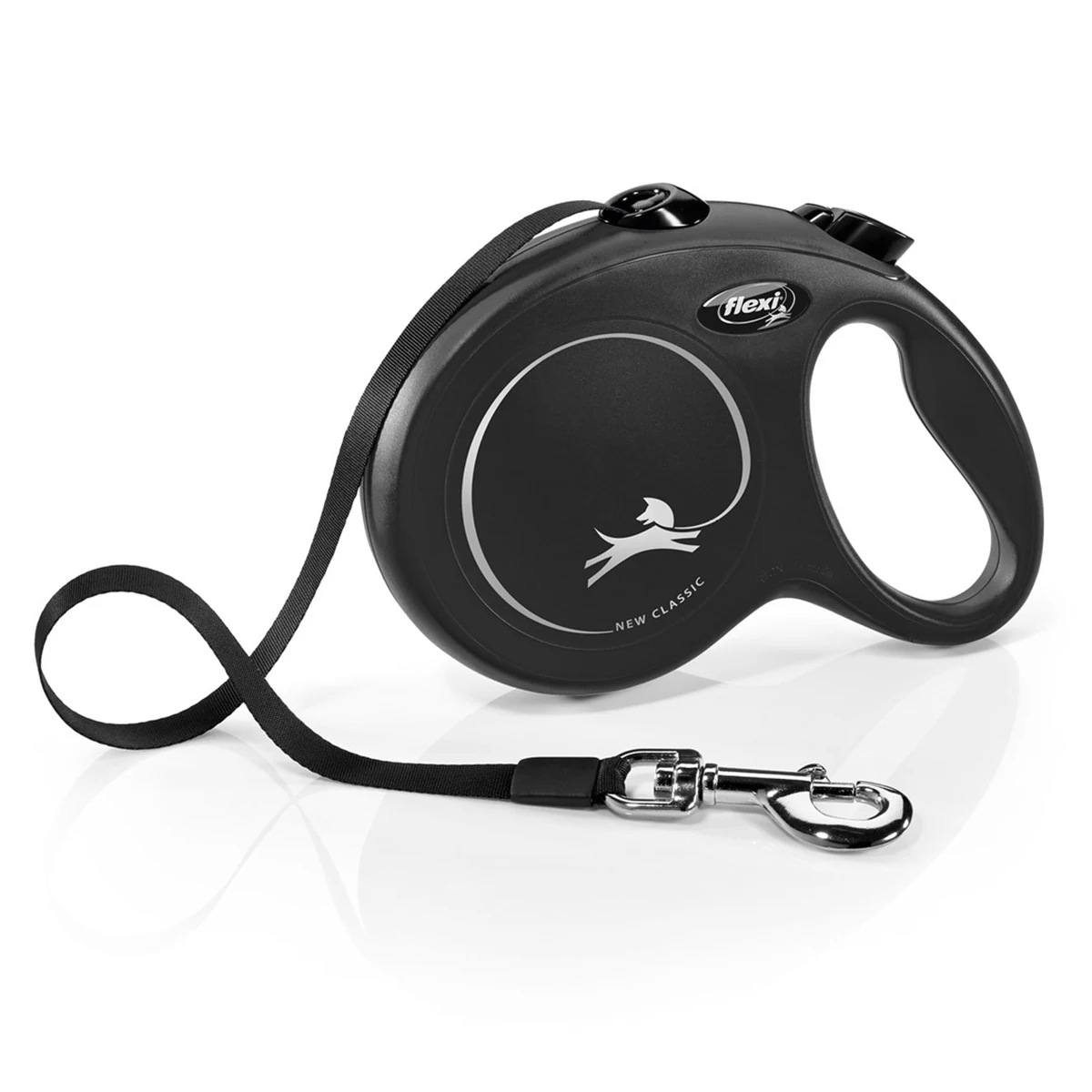 Smycz flexi New Classic L 5m, czarna, do 50kg