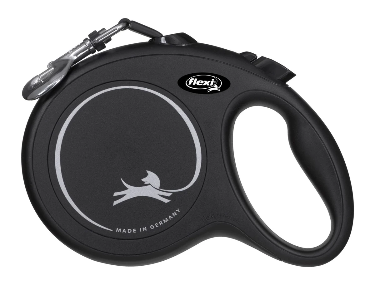 Smycz flexi New Classic L 8m, czarna, do 50kg