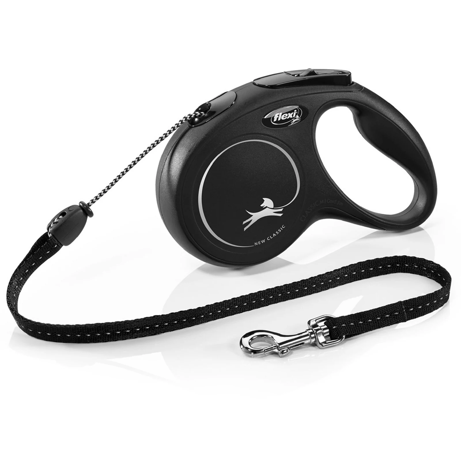 Smycz flexi New Classic M, 5m, czarna, do 20kg — zdjęcie 1 z 5