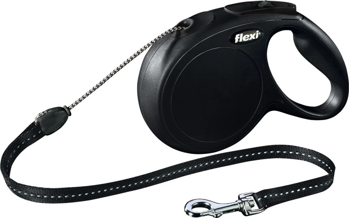 Smycz flexi New Classic M 8m, czarna, 20kg