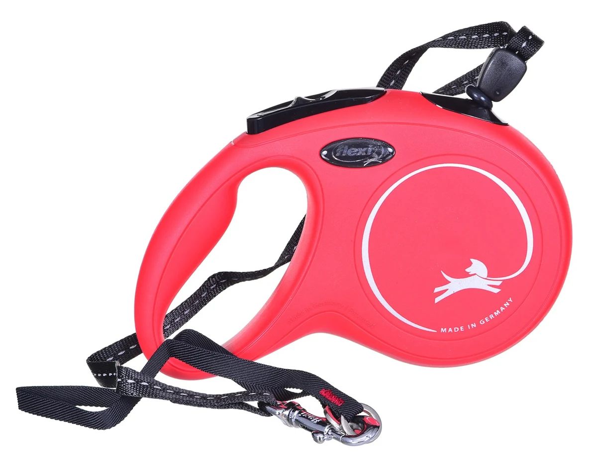 Smycz flexi New Classic S 8m, czerwona, do 12kg