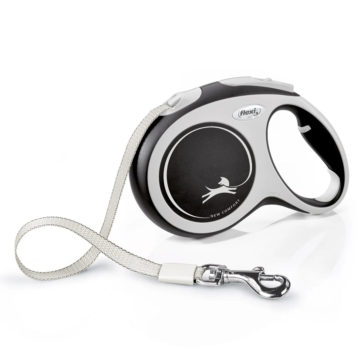 Smycz flexi New Comfort L 8m - czarna, do 50kg