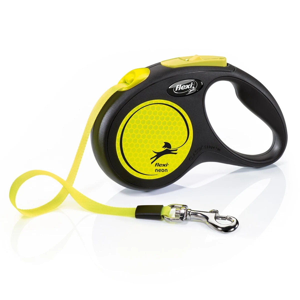 Smycz flexi New Neon S 5m - kolor źółty