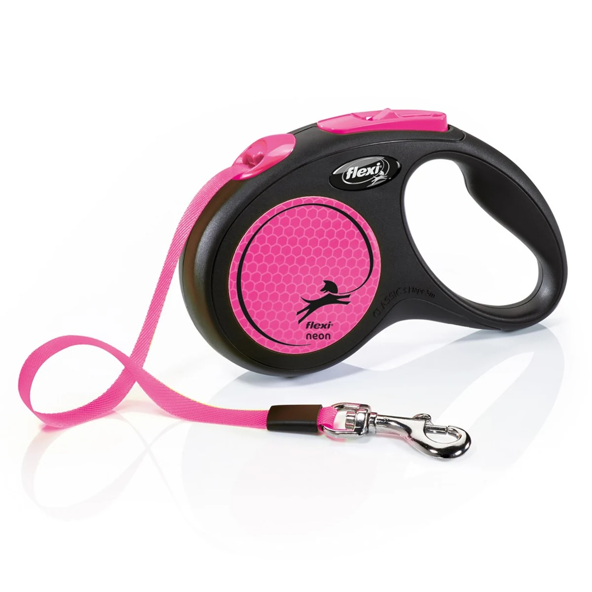 Smycz flexi New Neon S 5m - rosa, dla psa 15kg