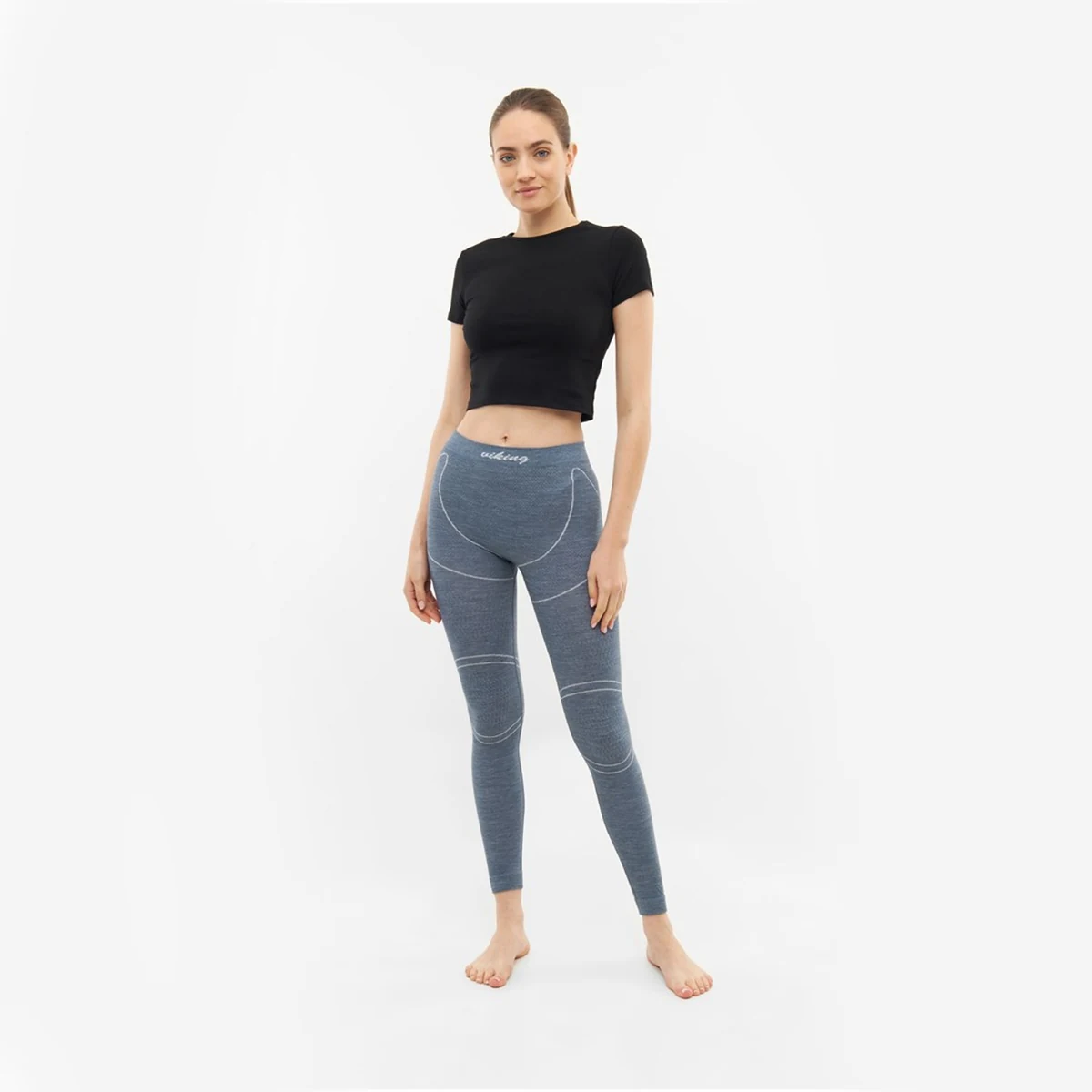 Spodnie termoaktywne VIKING Lana Pro Merino S, szare