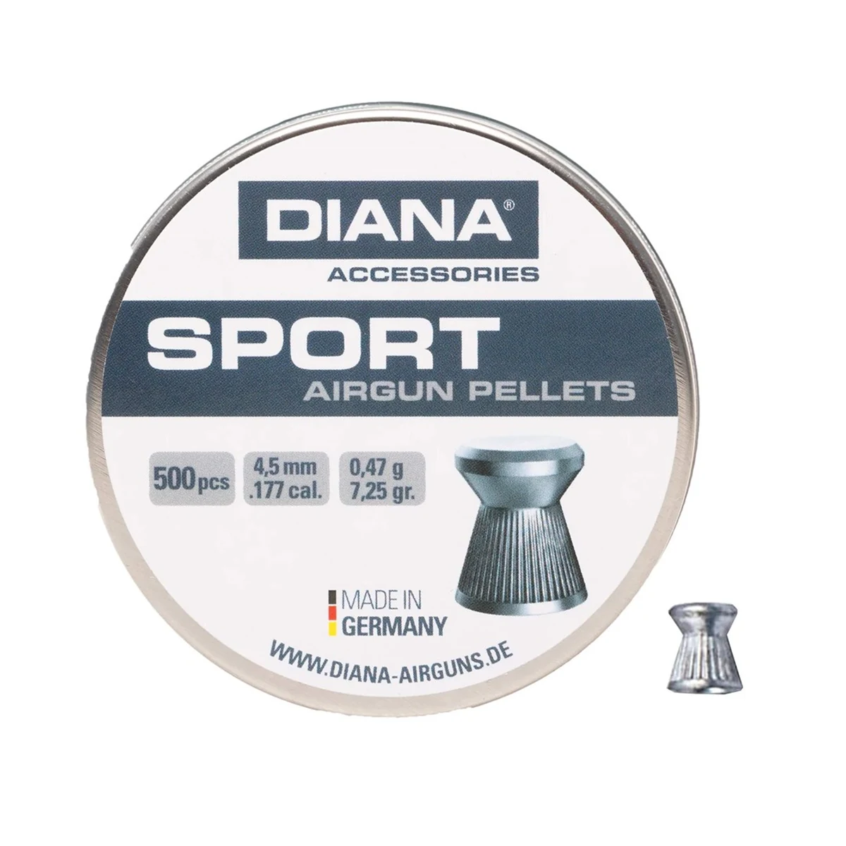 Śrut do wiatrówki Diana Sport 4,5 mm, 500 sztuk