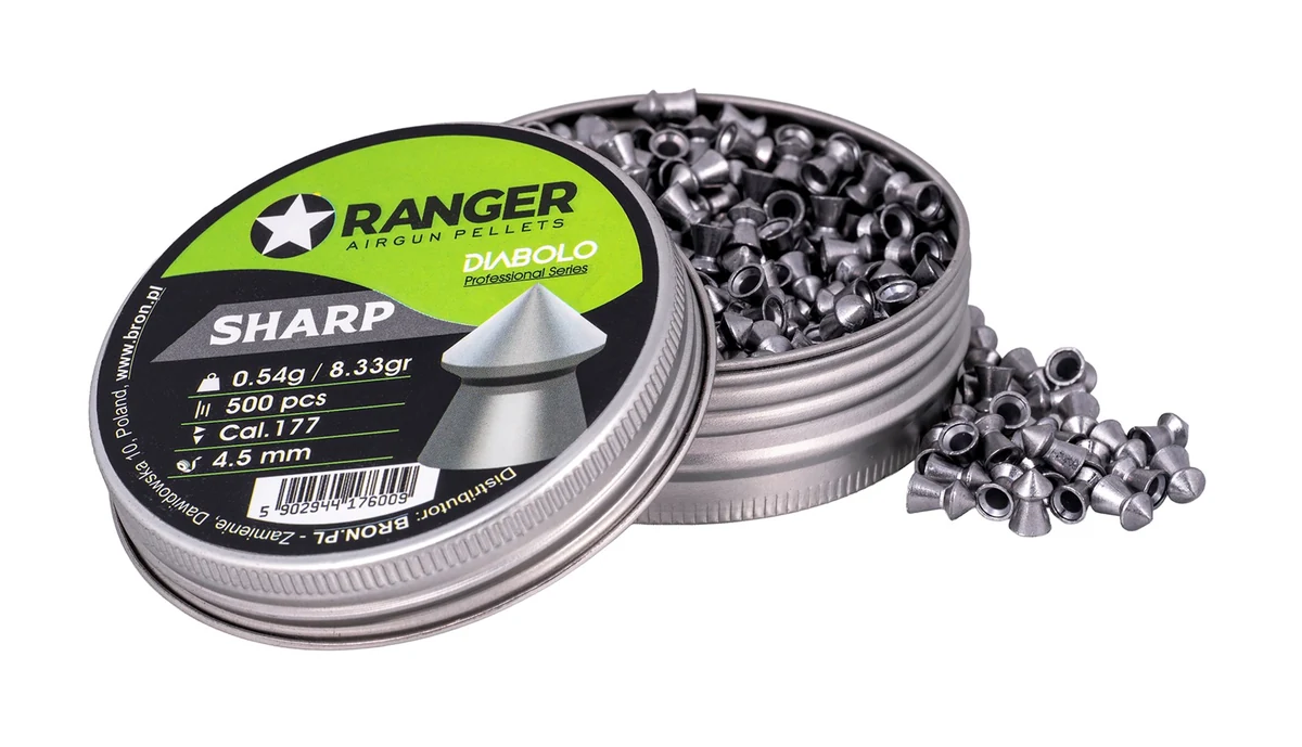 Śrut do wiatrówki RANGER Diabolo Professional Sharp 4,5 mm, 500 sztuk