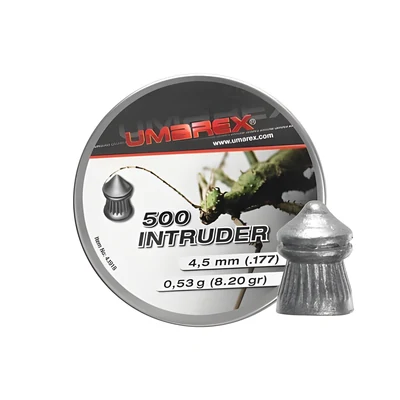 Śrut do wiatrówki UMAREX Intruder 4,5 mm, 500 sztuk, ostrołukowy z żebrowaniem