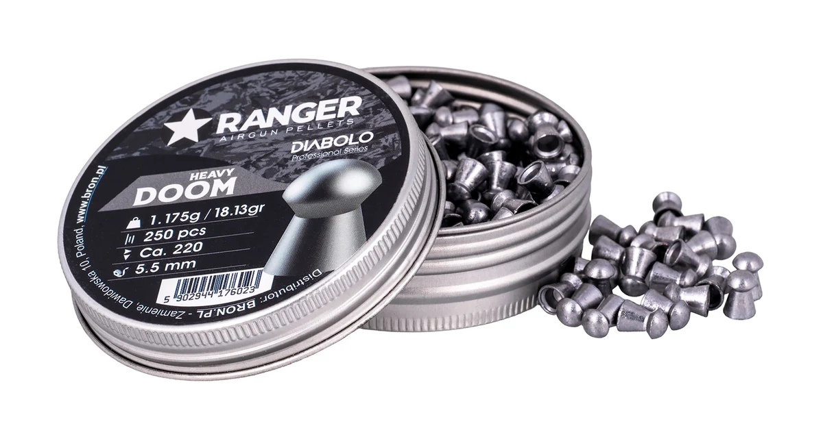 Śrut do wiatrówki 5,5 mm RANGER Diabolo Doom Heavy 250 szt.