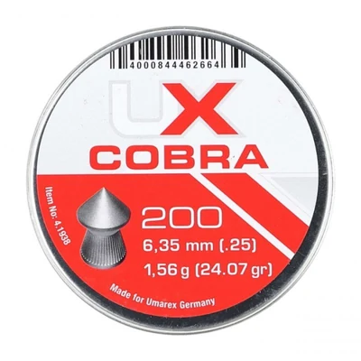 Śrut do wiatrówki UMAREX COBRA Pointed Ribbed 6,35 mm, 200 szt.