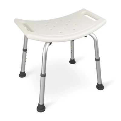 Taboret prysznicowy rehabilitacyjny, jasnoszary/biały