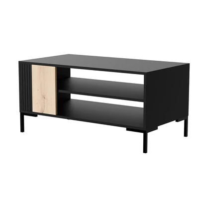 Stolik kawowy MERCI 100x55x49, czarny/dąb artisan