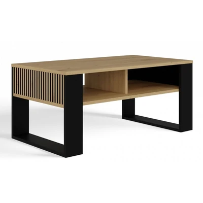 Stolik kawowy Modern 2P Slim Artisan z czarną nogą