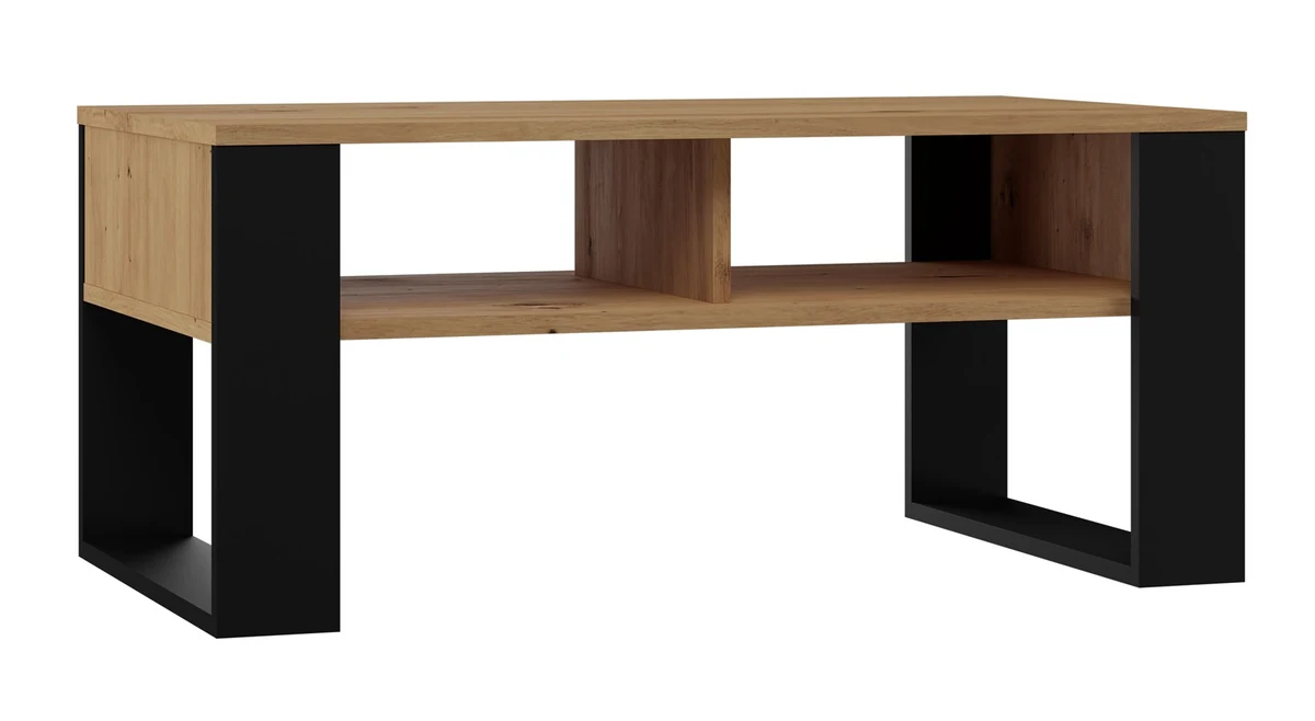 Stolik kawowy MODERN 2P 90x58x50 cm, artisan/czarny