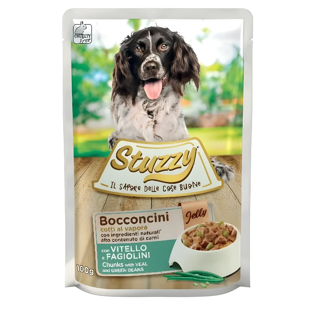 STUZZY Chunks Cielęce z Zieloną Fasolką 100g