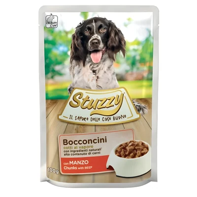 Mokra karma dla psa STUZZY Chunks Wołowe 100g