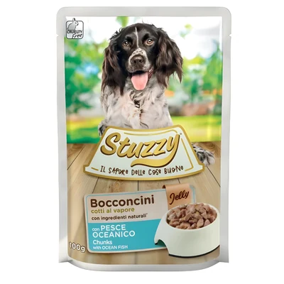 Mokra karma dla psa STUZZY CHUNKS z rybą oceaniczną 100g