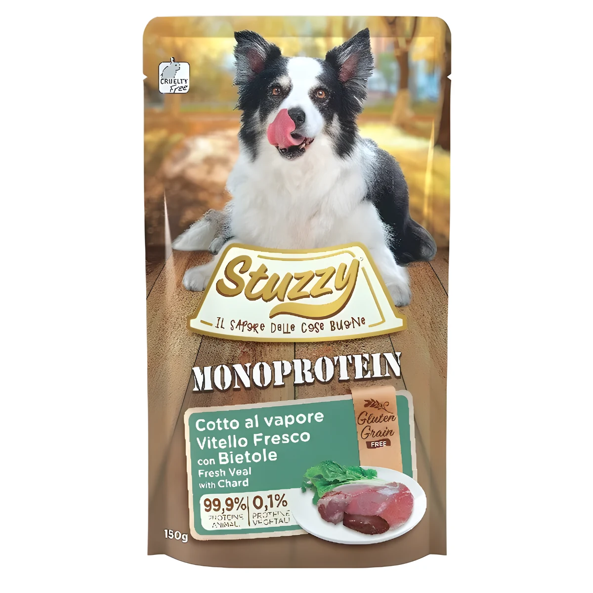 STUZZY dla psów Grain Free Monoprotein Cielęce z Boćwiną 150g