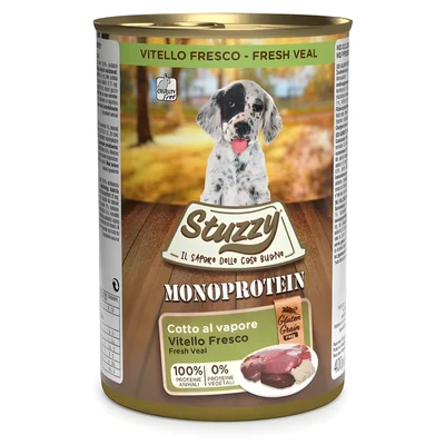 Mokra karma dla szczeniąt STUZZY Monoprotein z świeżą cielęciną 400g
