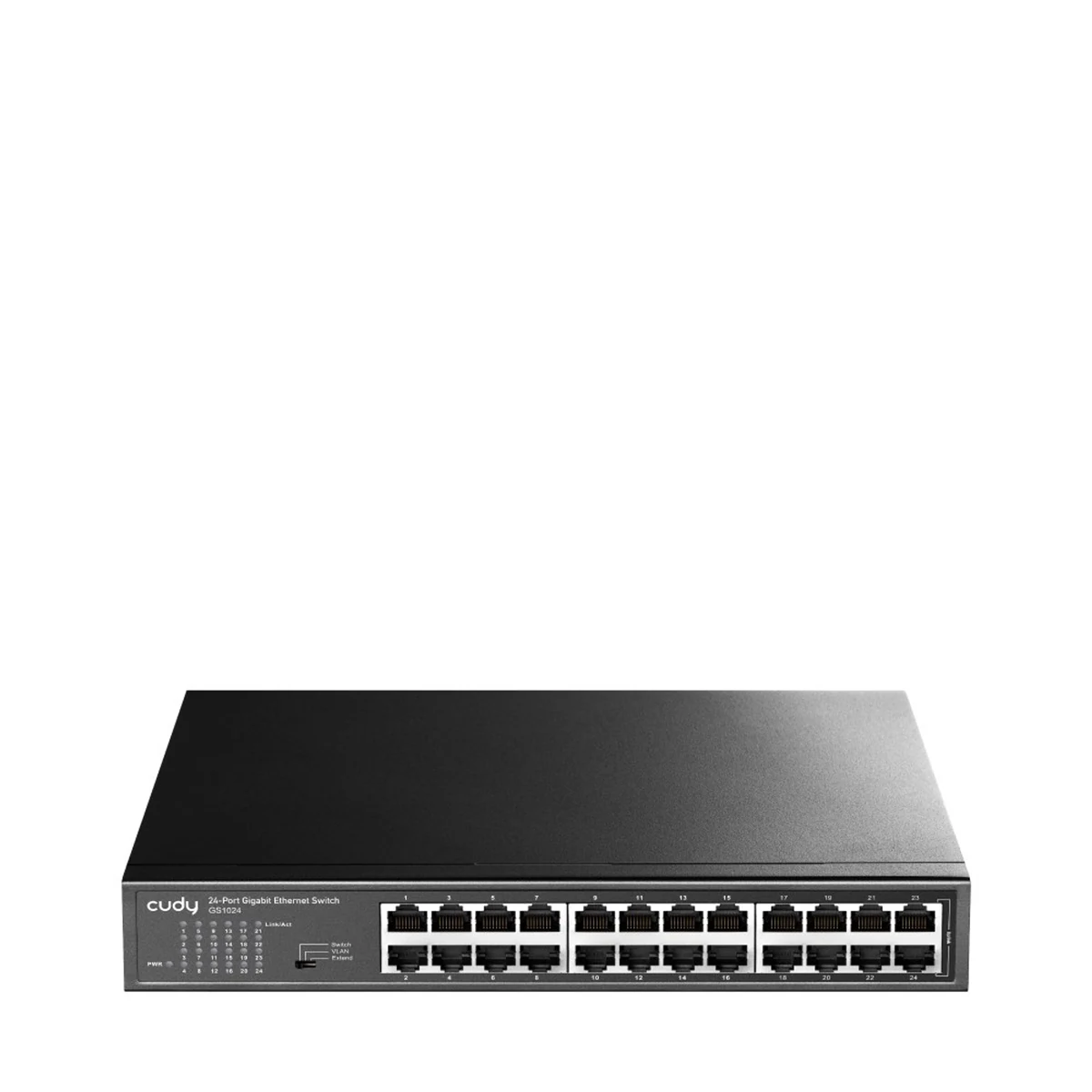 Switch CUDY GS1024 - Montaż w Stelażu, Czarny