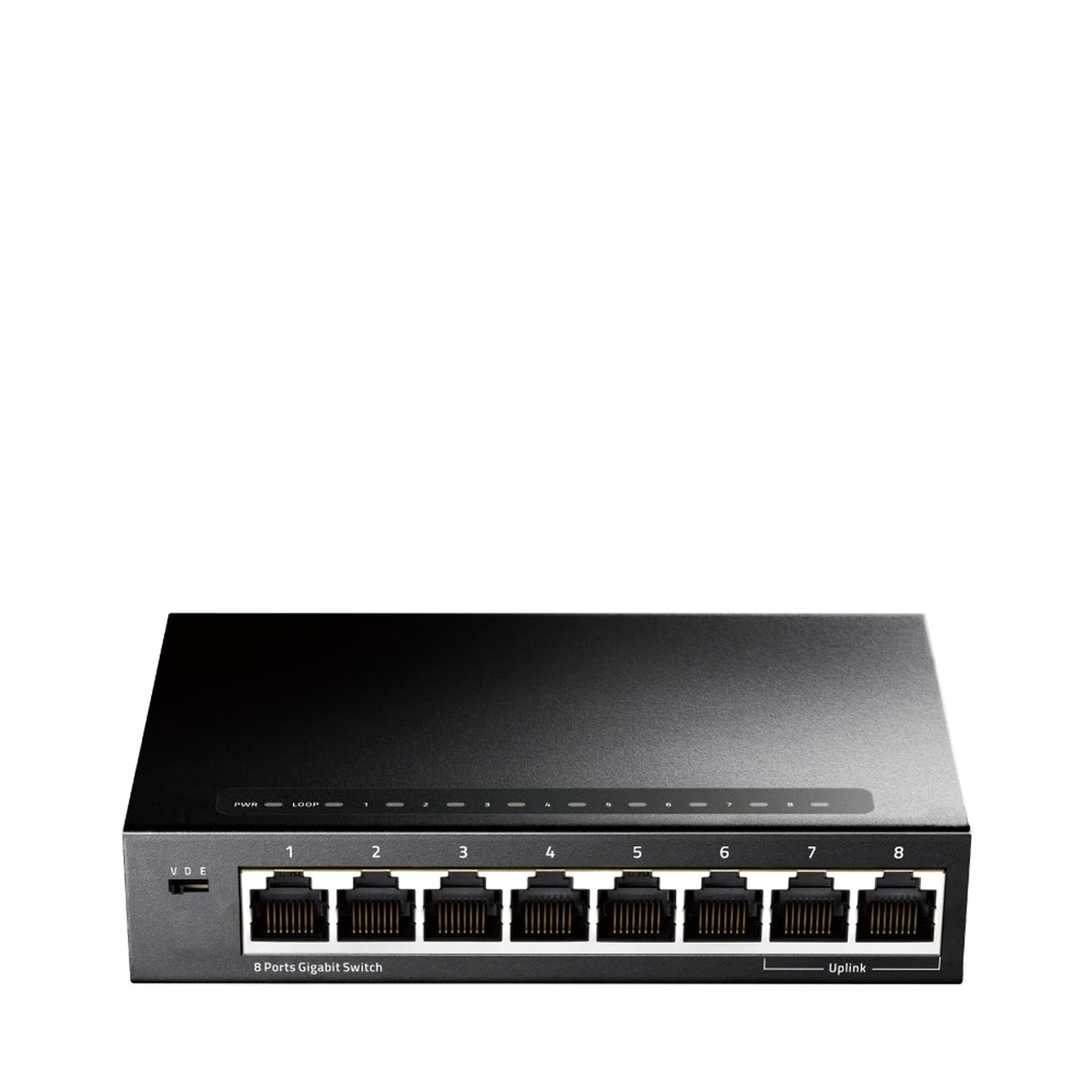 Switch CUDY GS108 - Czarny, LED