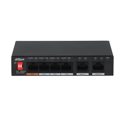 Switch Dahua PFS3006-4ET-60-V2, 4-portowy, czarny