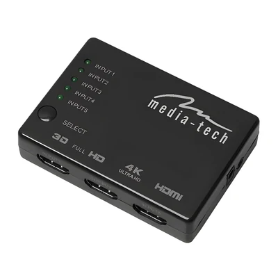 Przełącznik Media Tech MT5207 - 7-portowy switch czarny