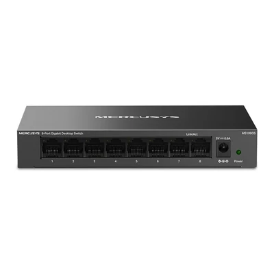Przełącznik sieciowy Mercusys MS108GS - 8 portów, diody LED, obudowa metalowa