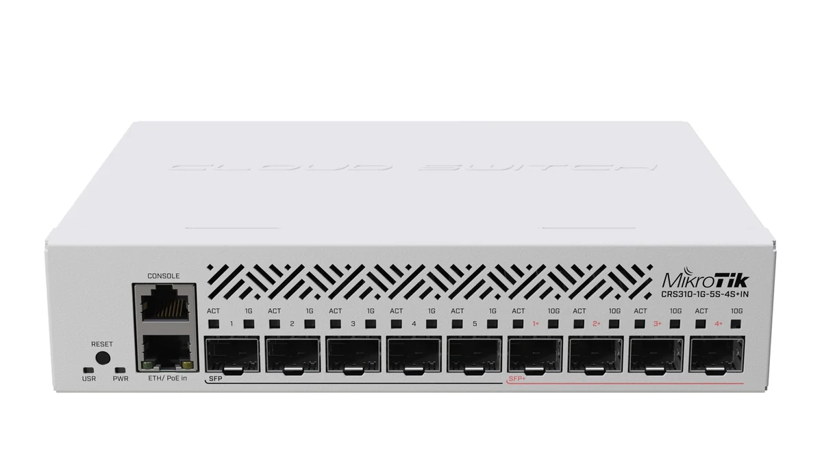 Switch Mikrotik CRS310-1G-5S-4S+IN 10p Zarządzany