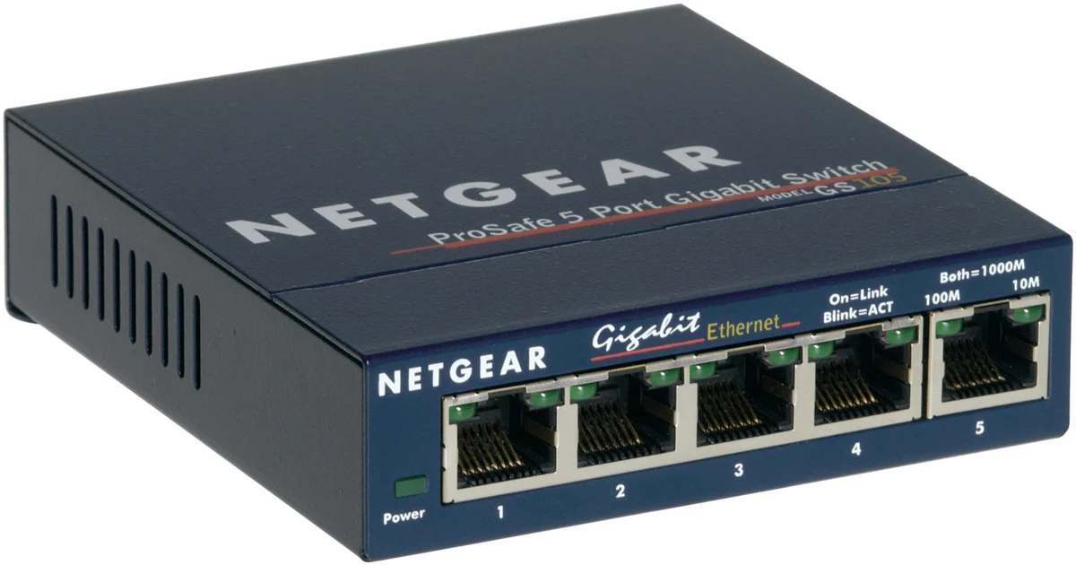 Switch Netgear GS105GE 5-portowy Niebieski