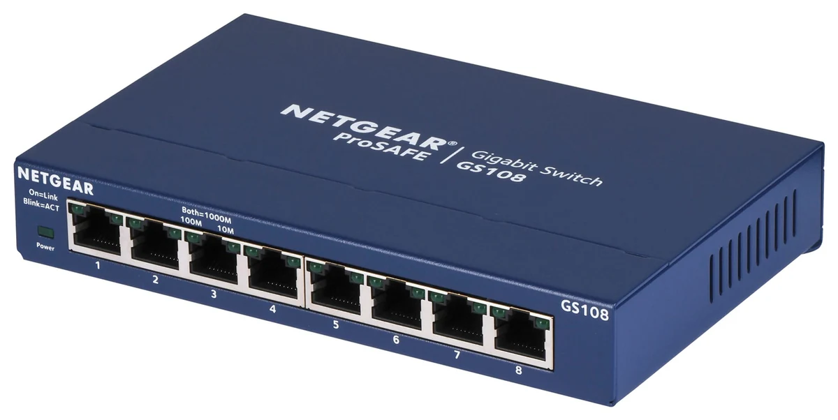 Switch Netgear GS108GE 8-portowy Niezarządzany