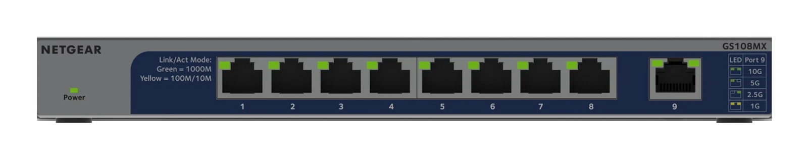 Switch Netgear GS108MX-100EUS 8p Unmanaged Gigabit — zdjęcie 1 z 8