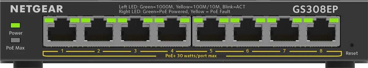 Switch Netgear GS308EP-100PES 8p PoE 62W Unmanaged