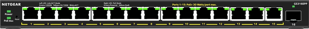 Switch Netgear GS316EPP-100PES 16 Portów 231W