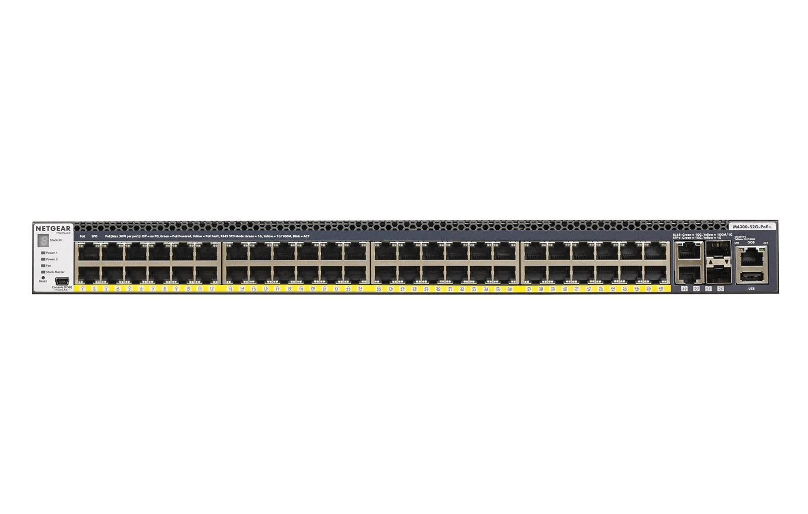 Zarządzany Switch Gigabitowy Netgear GSM4352PA 52-Portowy z PoE 480W — zdjęcie 1 z 5