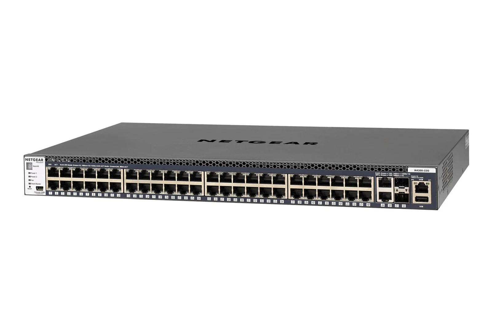 Zarządzany przełącznik gigabitowy Netgear GSM4352S-100AJS 52-portowy