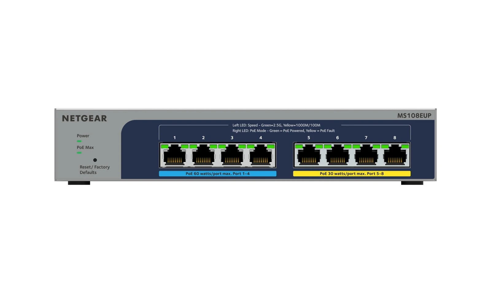 Switch Netgear MS108EUP 8p PoE 230W Multigigabit — zdjęcie 1 z 7