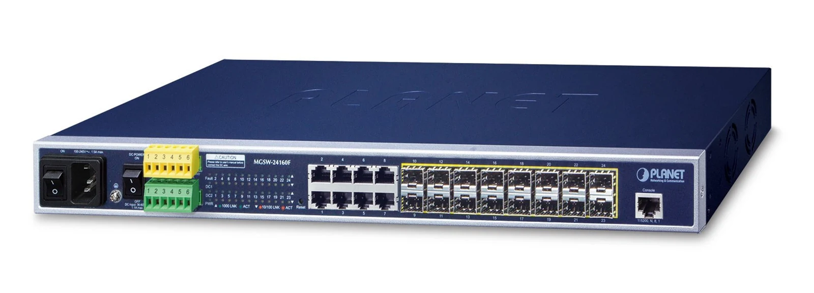 Switch PLANET MGSW-24160F 16x SFP + 8x RJ45