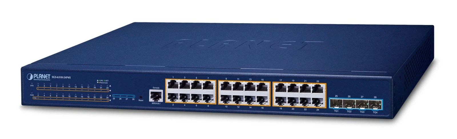 Zarządzany Switch Planet SGS-6310-24P4X 1U Niebieski