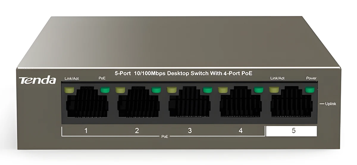 Switch PoE Tenda TEF1105P-4-63W 5x 10/100Mbps