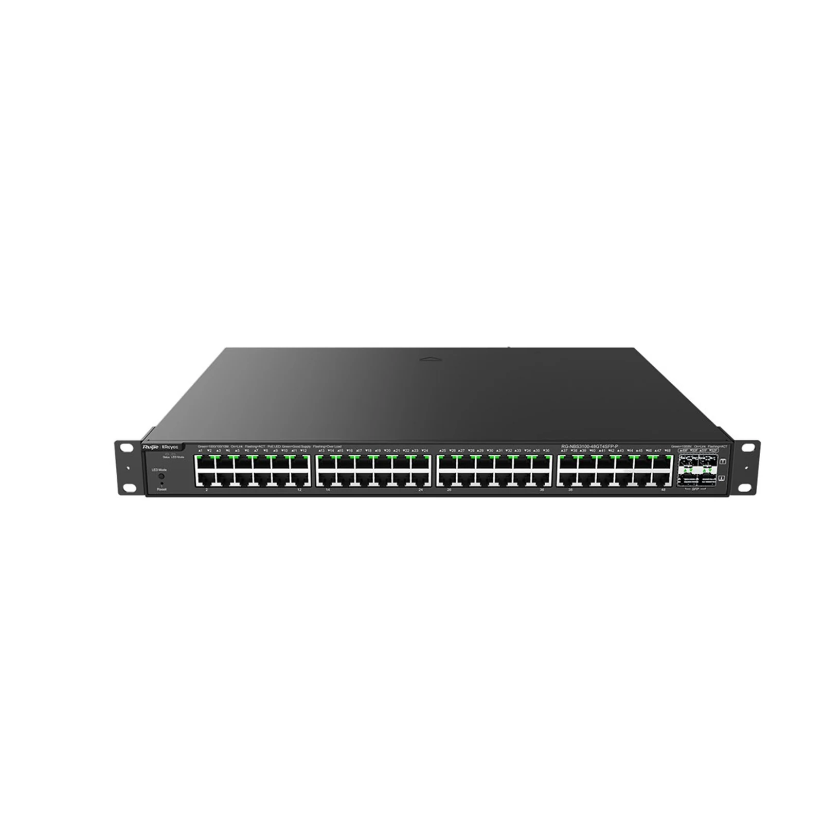 Switch Ruijie Reyee RG-NBS3100-48GT4SFP-P Czysta nazwa: Przełącznik sieciowy Ruijie Reyee RG-NBS3100-48GT4SFP-P (48 portów Gigabit Ethernet + — zdjęcie 1 z 6