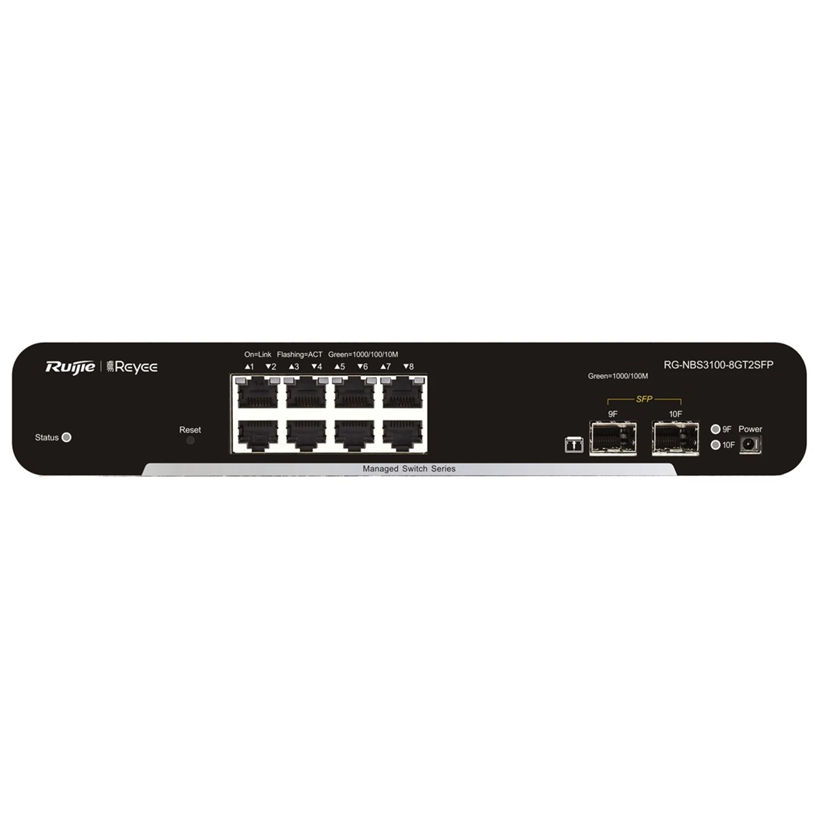 Switch Ruijie Reyee RG-NBS3100-8GT2SFP Czarny — zdjęcie 1 z 5