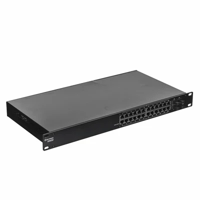 Przełącznik zarządzany Teltonika SWM282 24 porty Gigabit Ethernet (10/100/1000 Mbps) z obsługą PoE, czarny (Outlet)
