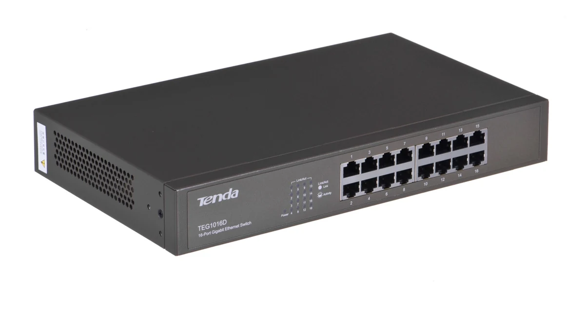 Switch Tenda TEG1016D 16x 10/100/1000Mbps Niebieski