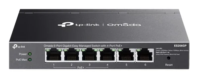 Switch TP-Link ES206GP, 6-portowy, czarny