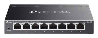 Switch TP-Link ES208G - Czarny, z diodami LED