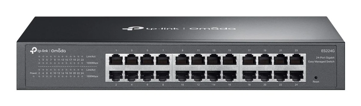 Switch TP-LINK ES224G - Czarny, Zasilacz Dołączony