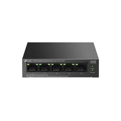 Switch TP-Link LS105GP - Czarny, 5-portowy, Gigabit Ethernet